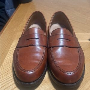 Elegant Tan Leather Slip-On Loafers